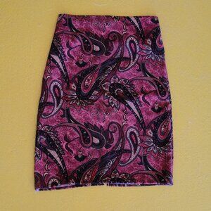 Vintage Paisley Bodycon Skirt
